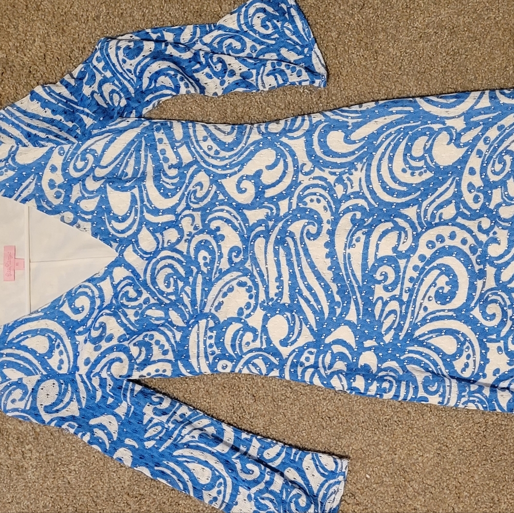 Blue bell sleeved Lilly Pulitzer dress